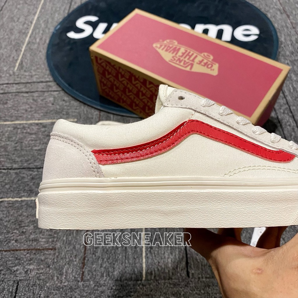 [GeekSneaker] Giày Vans Style 36 RED - Kẻ đỏ