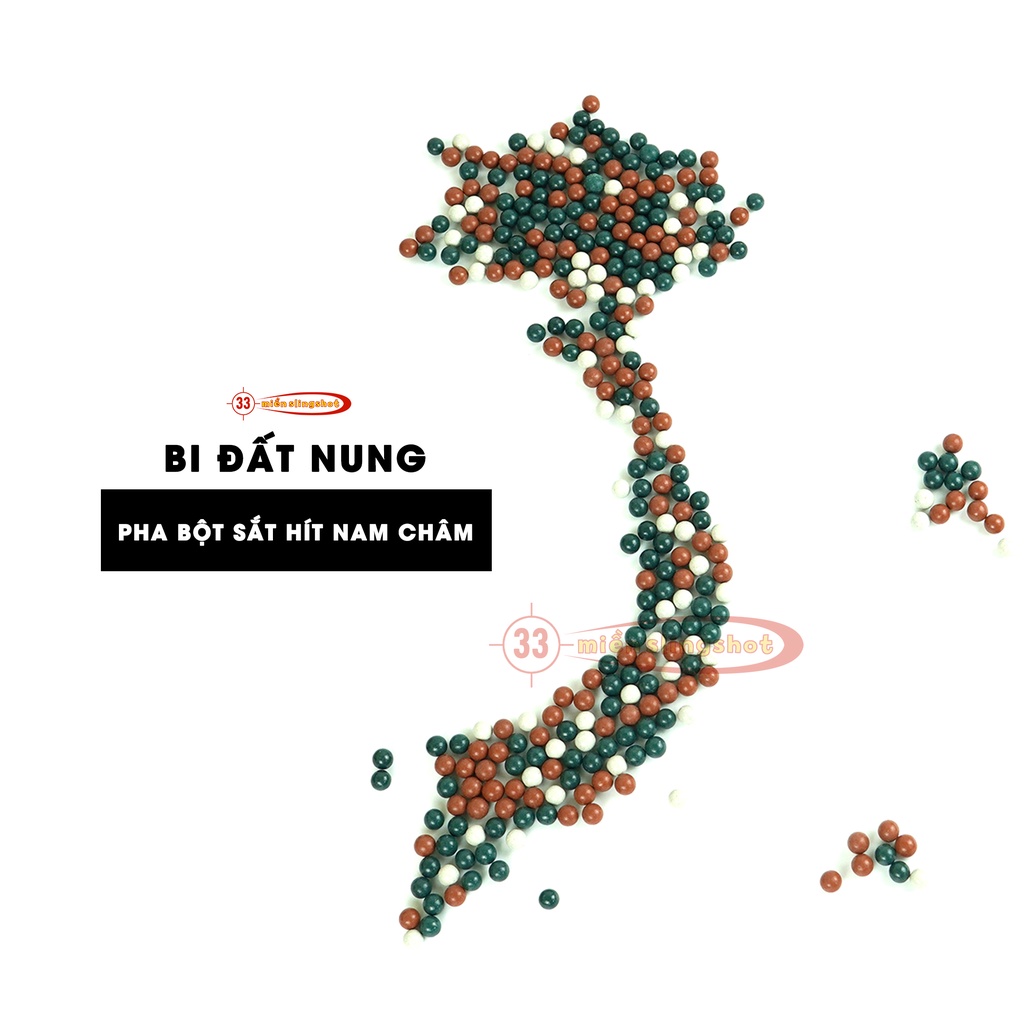 [Sỉ toàn quốc] 1kg Bi đất nung pha bột sắt hít nam châm, cực kỳ dễ dàng và an toàn khi sử dụng