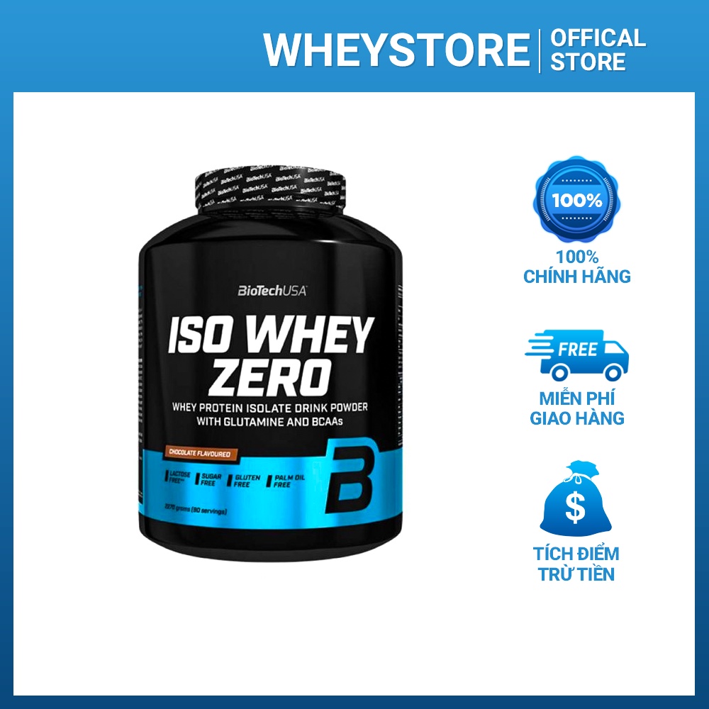 Sản phẩm hỗ trợ tăng cơ bắp Biotech Iso Whey Zero 5lbs Chính Hãng