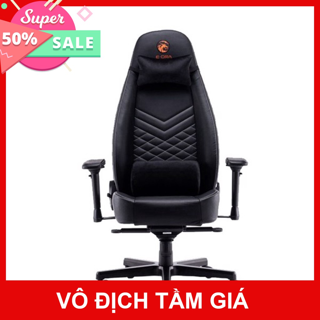 Ghế Gaming da thật Big Boss E-DRA EGC2021 LUX - Hàng cao cấp - Ngả 180 độ - Chân nhôm - Đệm đúc nguyên khối