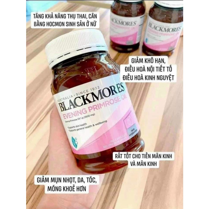 Viên uống tinh dầu hoa anh thảo BLACKMORES EVENING PRIMROSE OIL của ÚC, 190 viên.