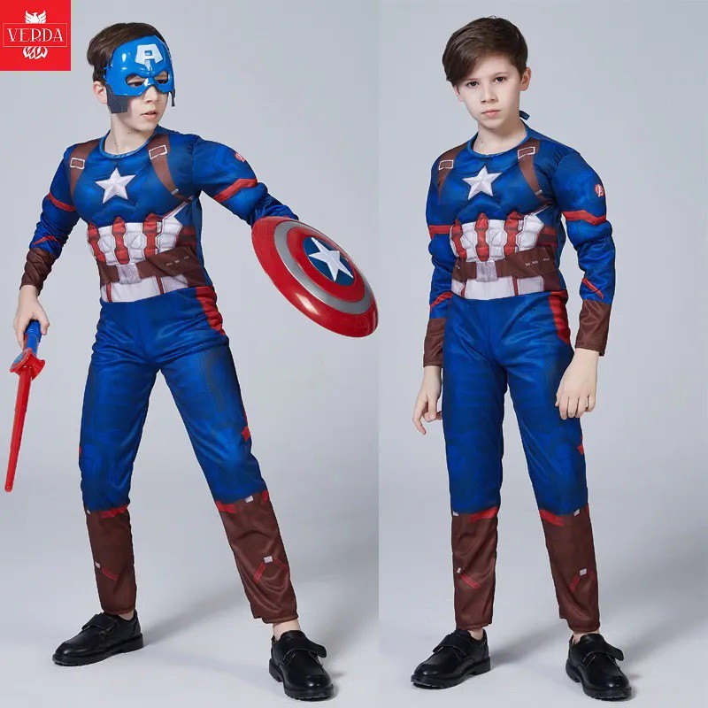 Quần áo siêu nhân bộ đồ bé hoá anh hùng người nhện dơi sắt spiderman captain ironman spider man super man batman trẻ em