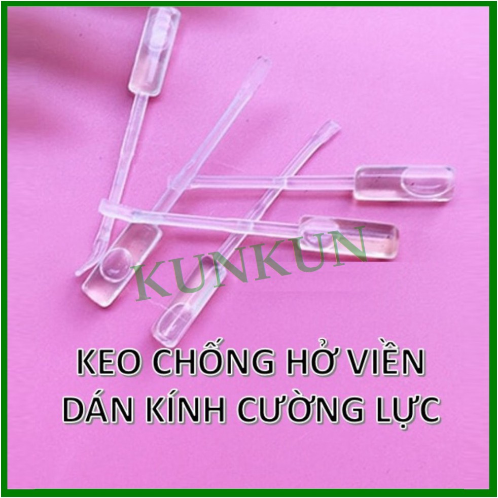 Keo dán chống hở mép kính cường lực - giải quyết triệt để bọt khí trắng gây mất thẩm mỹ.