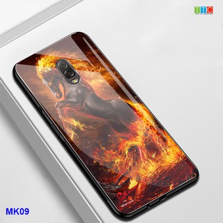 Ốp lưng Samsung Galaxy J7 Plus in 3D hình ngựa mặt lưng kính cường lực sáng bóng