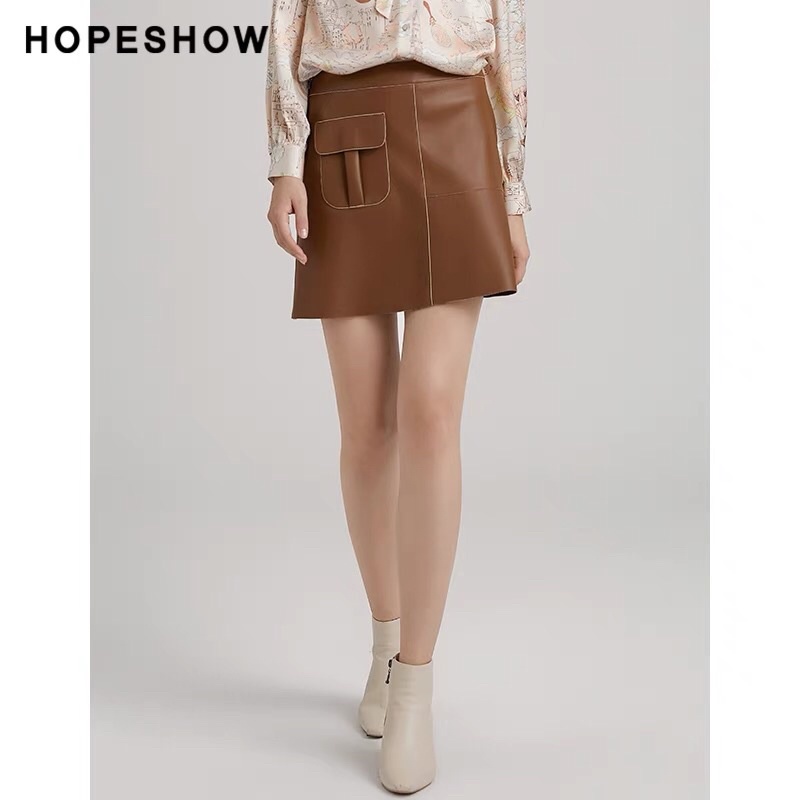 Chân váy da Hopeshow