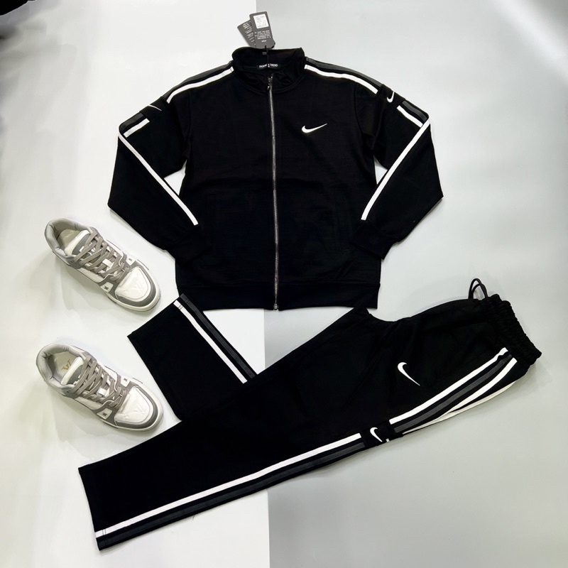 Bộ nỉ thu đông nike phối viền chất umi sịn siêu vip 6705, set bộ dài tay hot trend cao cấp