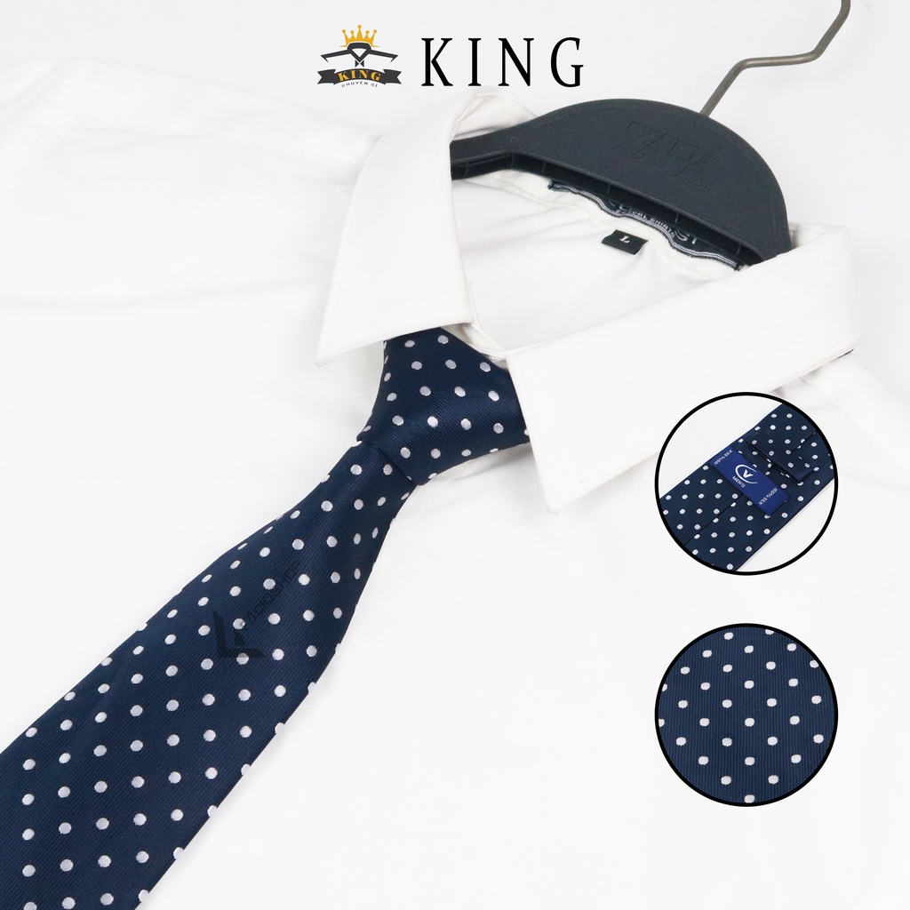 Cà vạt nam bản 6cm 8cm KING caravat hàn quốc tự thắt kẻ sọc công sở và chú rể cao cấp sang trọng đẹp giá rẻ C54