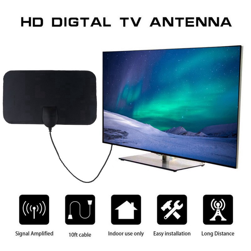 Ăng Ten KEBIDUMEI 50 Dặm 1080P Dành Cho TV HDTV Kỹ Thuật Số 21×12cm
