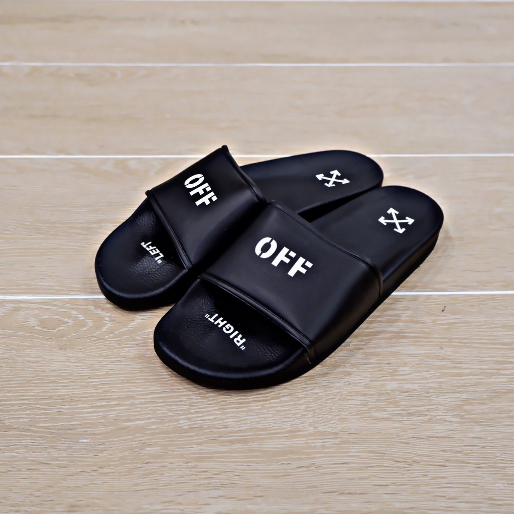 Dép Off White logo printed slides ss20