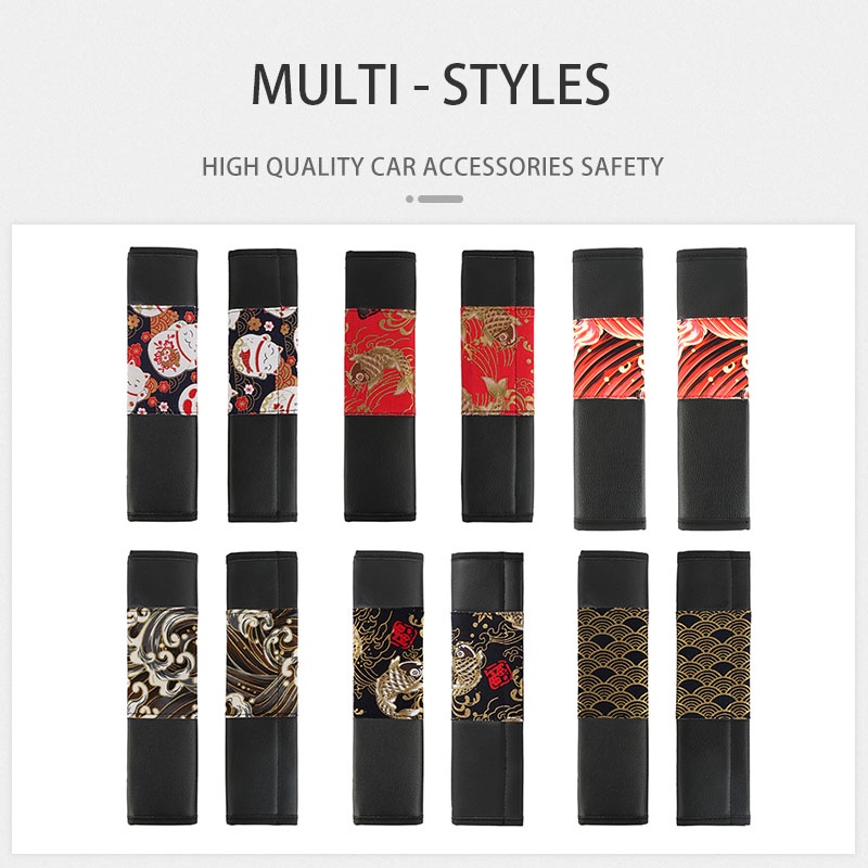 JDM dây đai an toàn đệm ô tô 2PC phổ cập phong cách nhật bản Đệm Bọc Dây Đai An Toàn Xe Hơi Thoải Vỏ bọc dây đai an toàn họa tiết xe hơi  trang trí  Bao bọc vai xe hơi sự bảo vệ Bọc vải đệm vai dây đai an toàn xe hơi phụ kiện nội thất ô tô