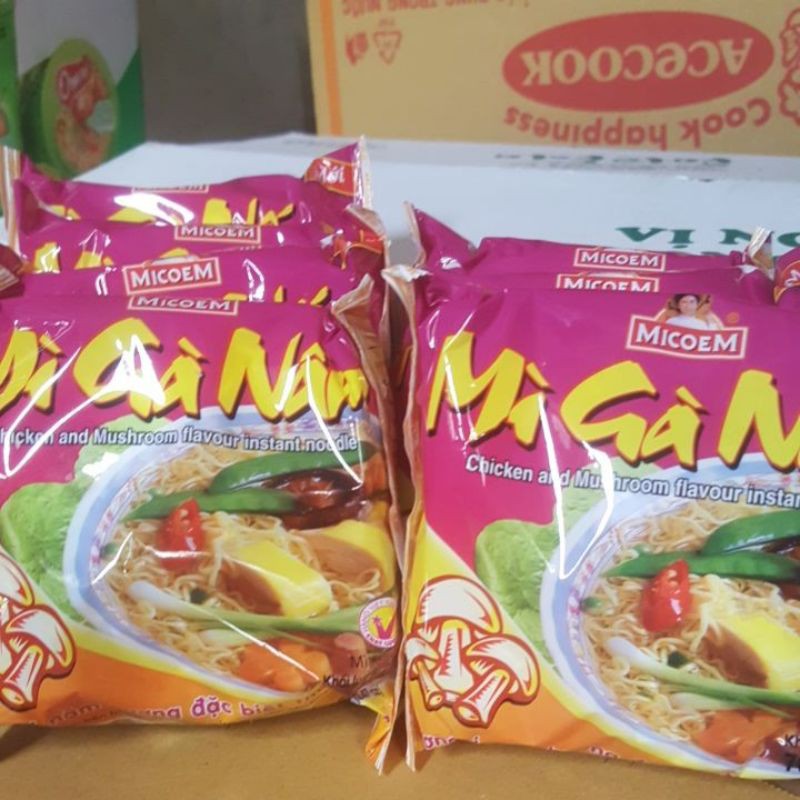 Combo 10 gói mì gà nấm