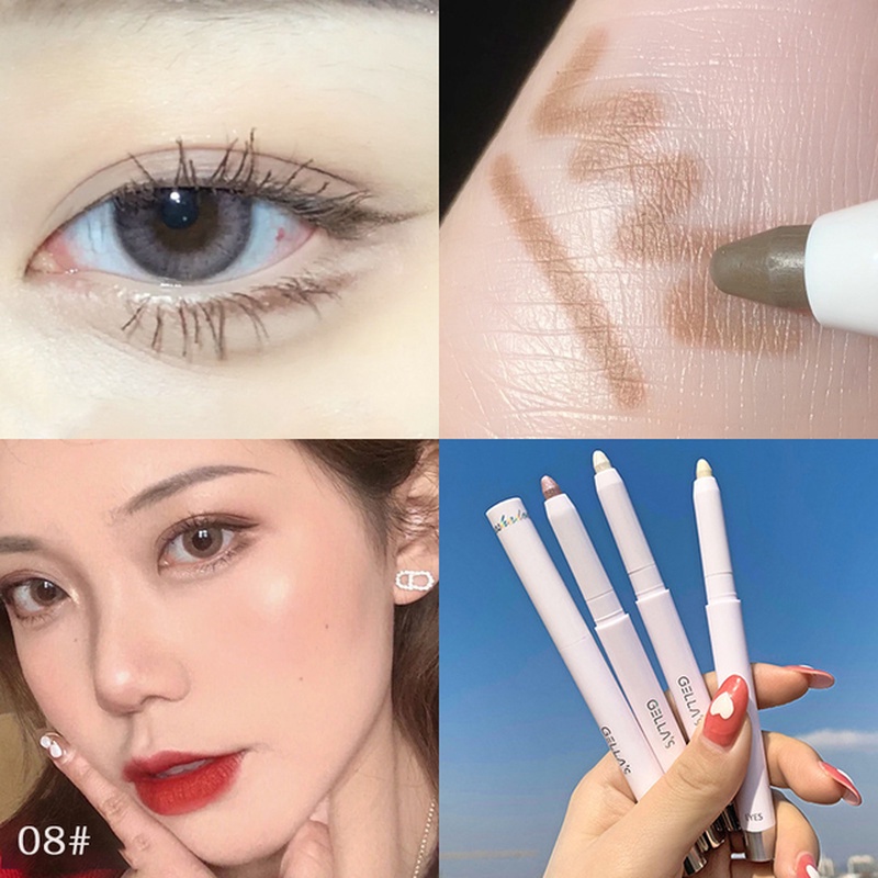 [Hàng mới về] Bút kẻ mắt mịn như tơ tằm một đầu trang điểm lấp lánh ánh ngọc trai