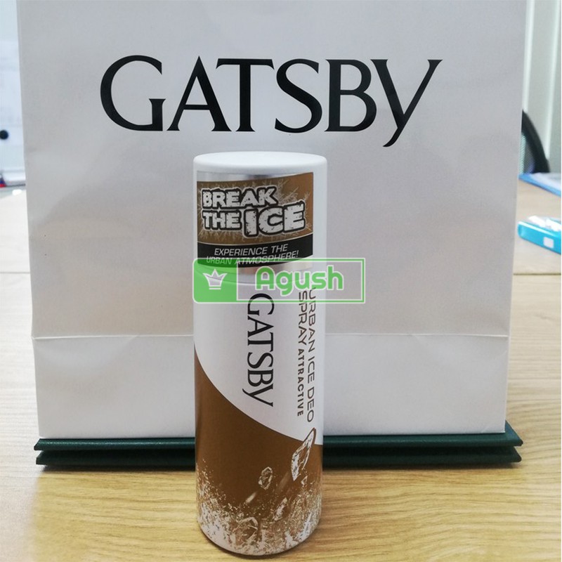 Xịt khử mùi nam cơ thể toàn thân body Gatsby Urban Ice Deo Spray Attractive chai 150ml hương nước hoa ngăn mùi thơm lâu