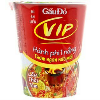 Combo 10 ly Mì lẩu thái tôm Gấu Đỏ ăn liền gói 65g