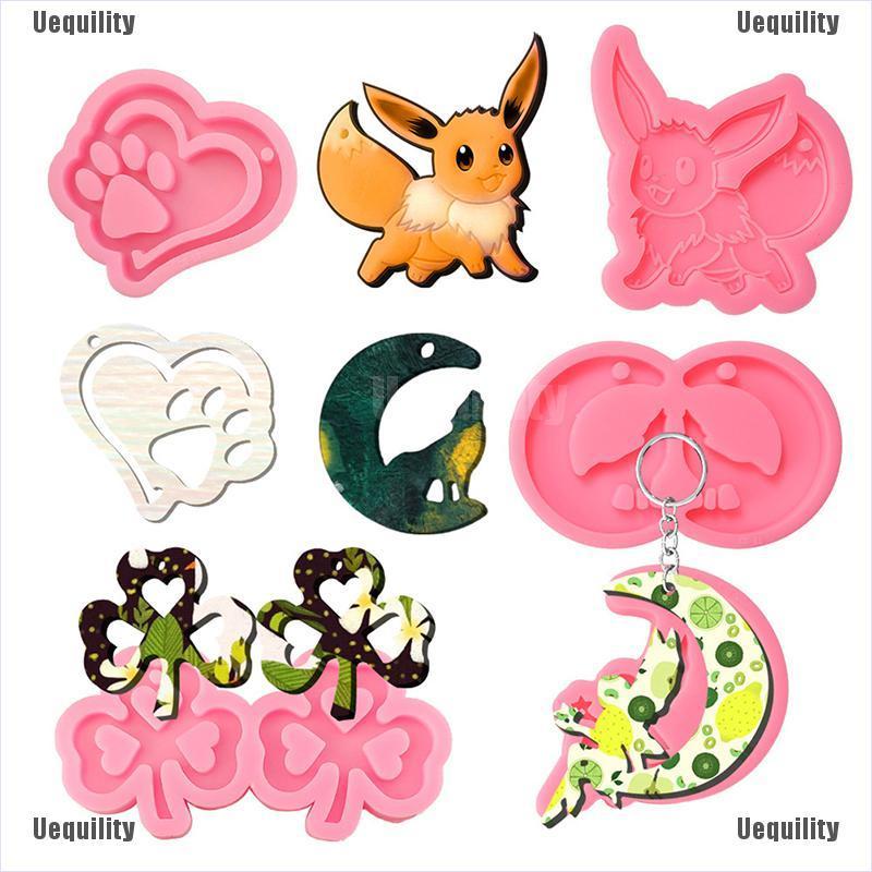 [Uequility] Resin Player Mold Epoxy Craft Keychain Moon Love Game Keychain Silicone Mold