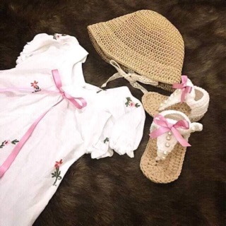 Set mũ và giày mẫu MG02 cho bé