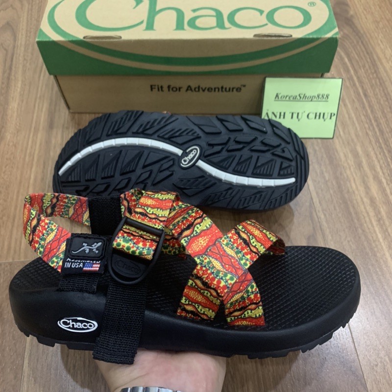 Dép Chaco Thổ Cẩm Quai Lụa Đế Thơm Mã D185