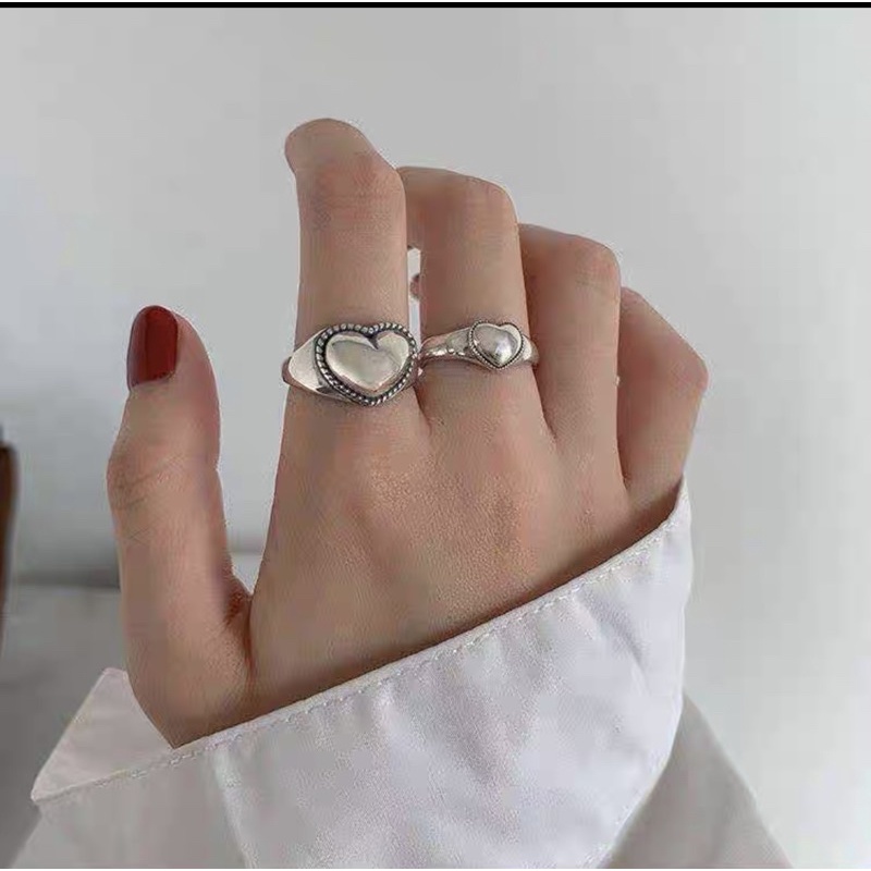 (NHIỀU MẪU) nhẫn tim các kiểu