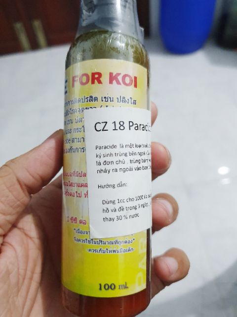 CZ18 PARACIDE VẤN ĐỀ KÝ SINH TRÙNG CHO CÁ CẢNH 100ML