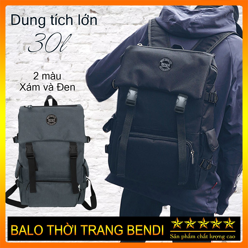 Balo thời trang BENDI phong cách Harajuku ulzzang - dung tích lớn - kích thước 47cm x 14cm x 30cm