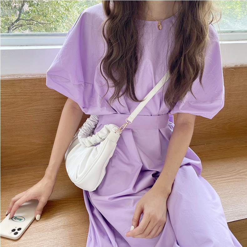 Túi Tiểu Thư Kẹp Nách Baguette Bánh Bèo Họa Tiết Nhúm Cá Tính Kết Hợp Đeo Chéo Style Hàn Quốc Thời Trang Xinh Xắn