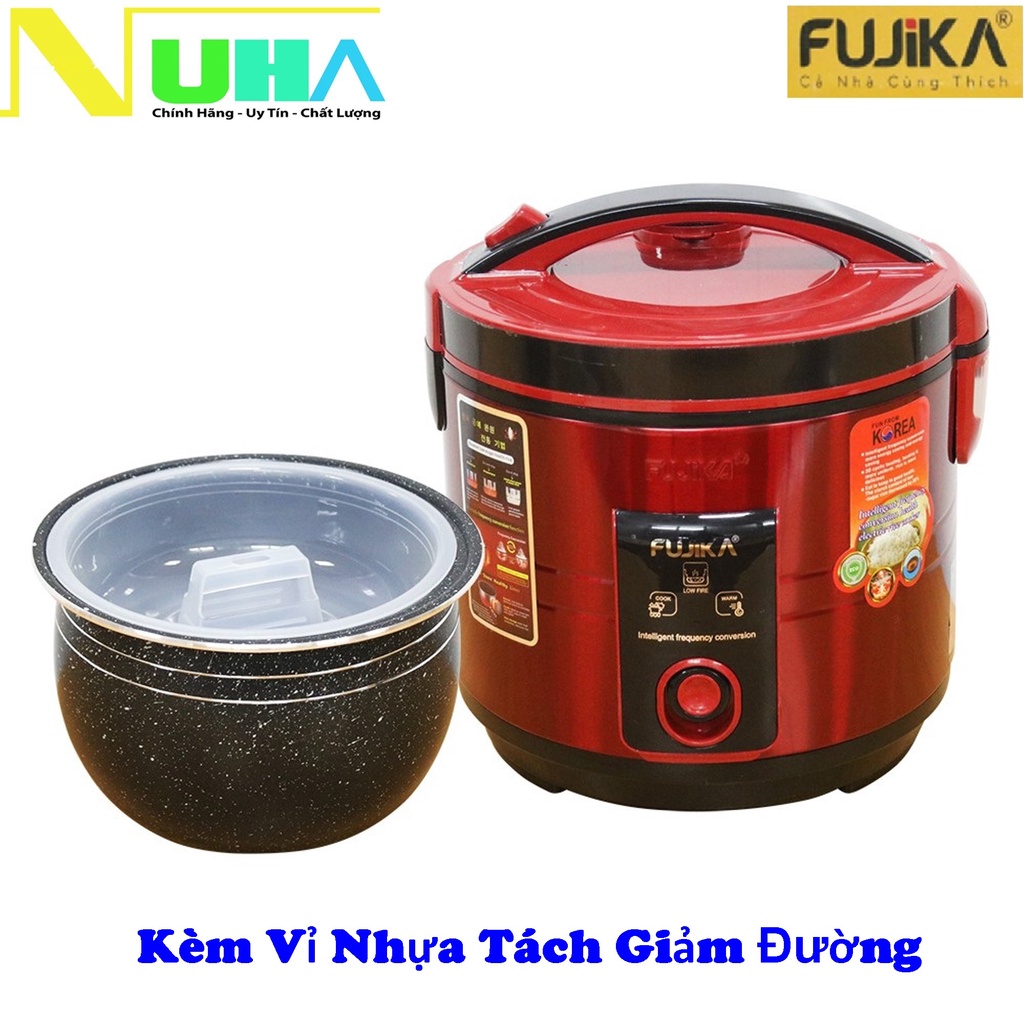 Nồi cơm điện 1.8L Fujika FJ-NC1816 có chức năng tách và làm giảm lượng đường có trong cơm, BH 12 tháng