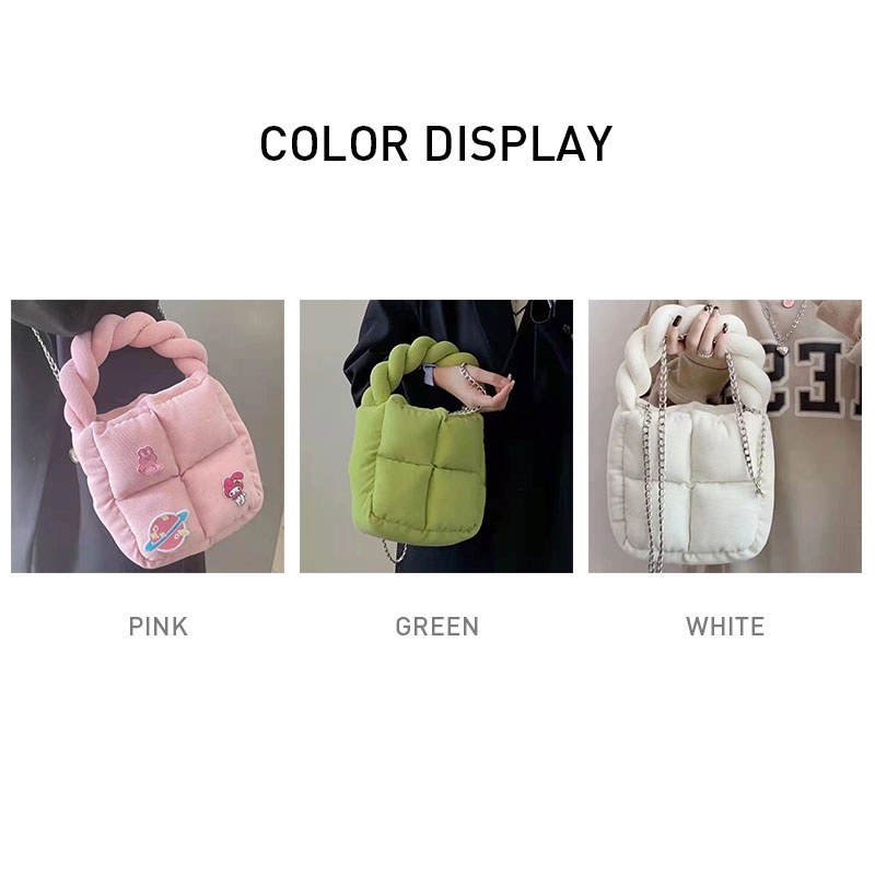 Túi Xách Mini Bằng Vải Nhung Cotton Mềm Mại Thời Trang