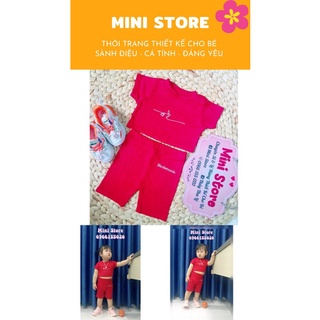 Bộ ngố bé gái mặc nhà thiết kế áo crop top quần ngố dễ thương