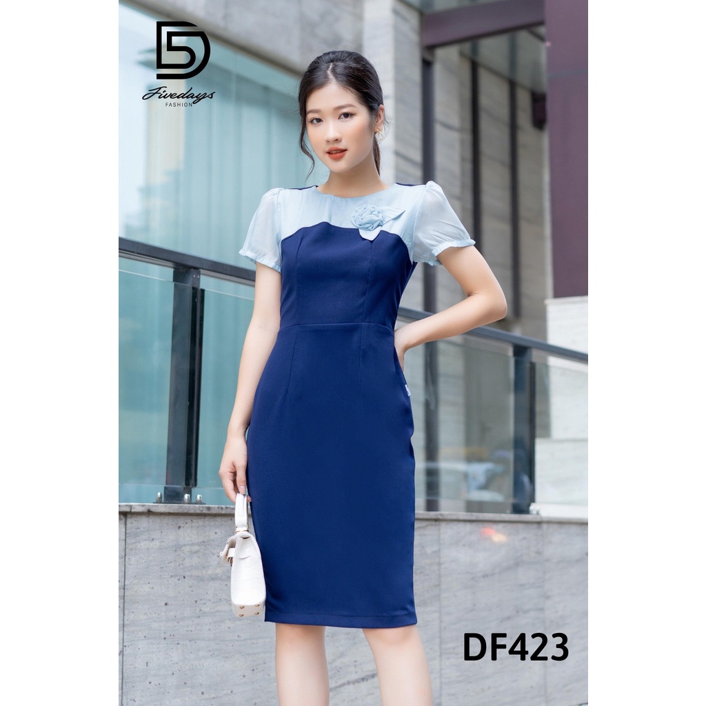 Đầm ôm Vitex phối voan tơ FIVEDAYS
