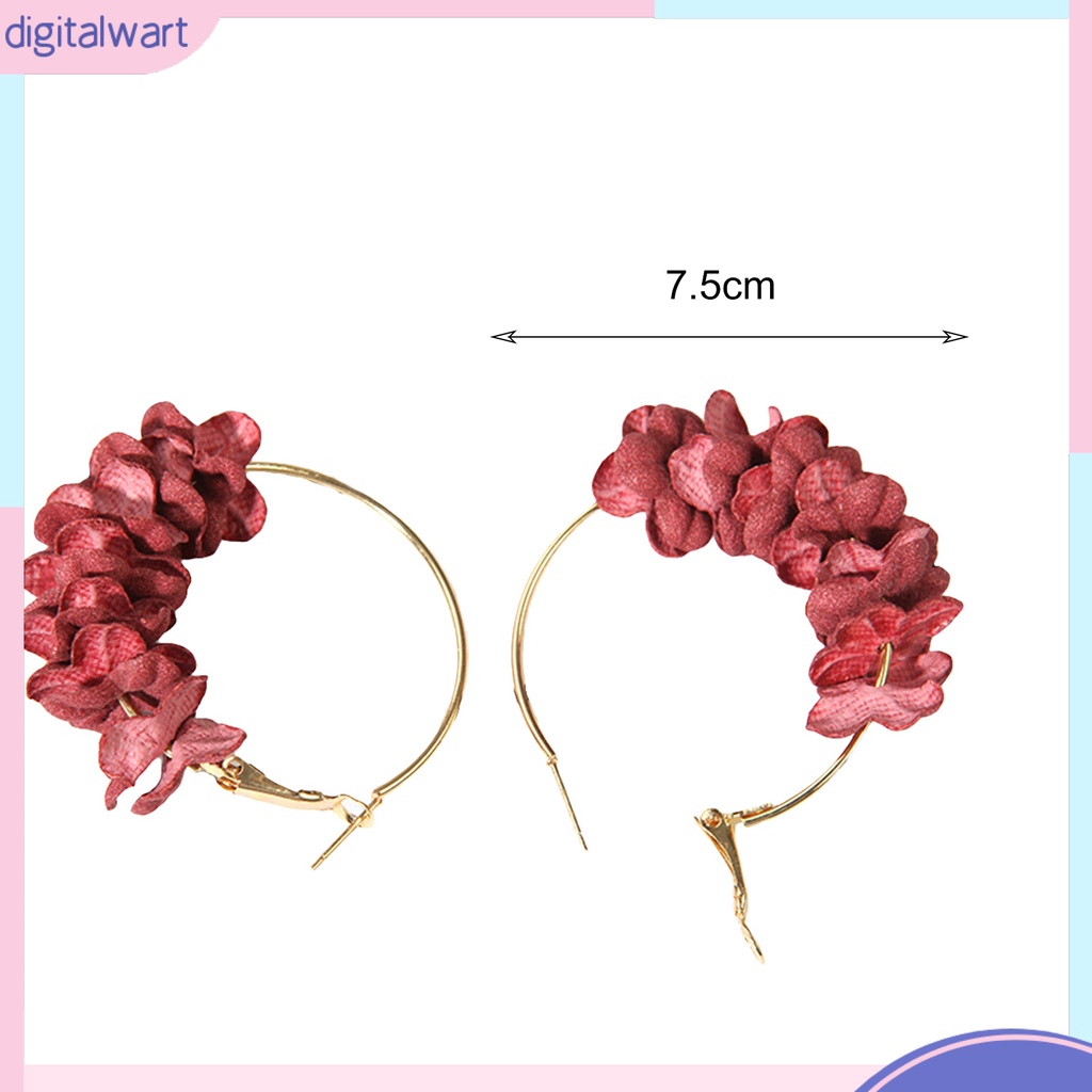 Dg✌❤ Bông Tai Kim Loại Hình Tròn Lớn Thanh Lịch Dành Cho Nữ