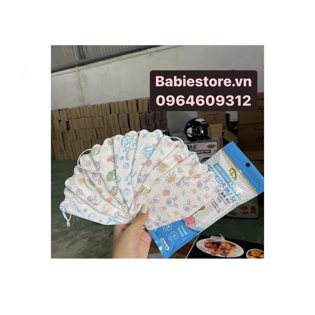 THÙNG 300 KHẨU TRANG TRẺ EM 4 LỚP KF94 TOMKIDS MASK CHO BÉ 4-12 TUỔI