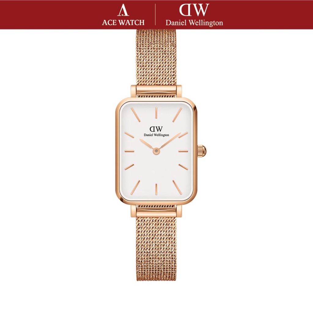 Đồng hồ Nữ Daniel Wellington dây lưới - Quadro Pressed Melrose 20x26mm DW00100431