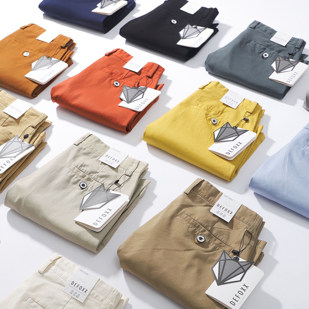 Quần short Defoxx chất kaki co giãn tốt với bảng màu cho nam giới phục vụ anh em quanh năm ❤️ QSDF1