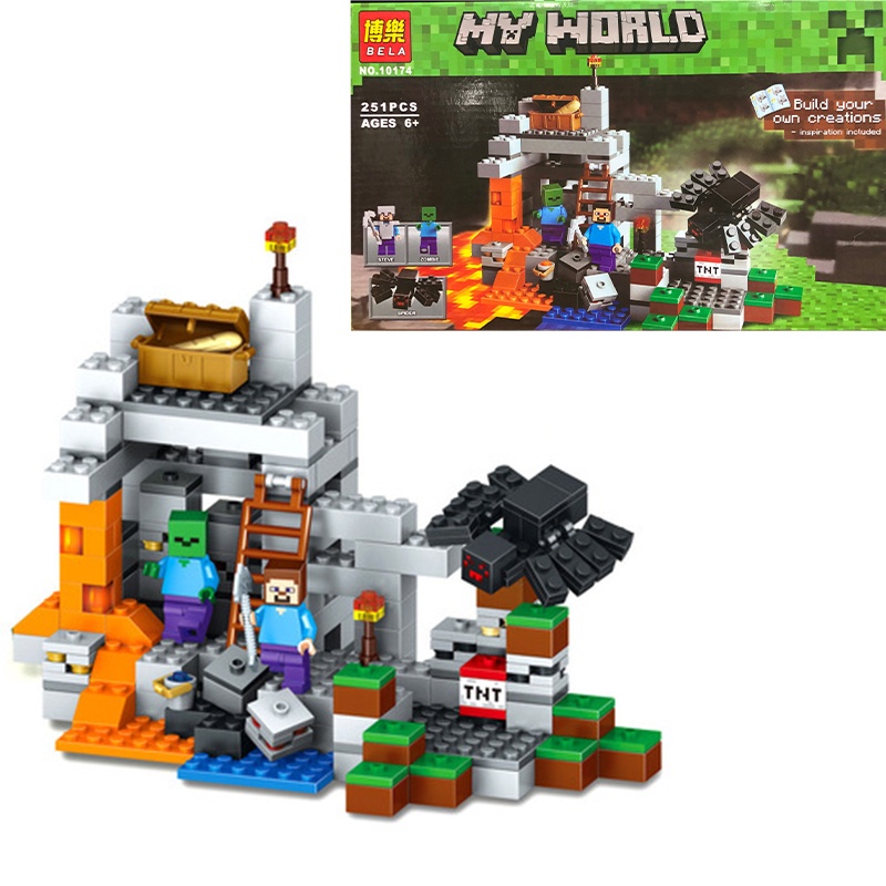 Minecraft động vật nhỏ Lego khối minifigures xếp hình lắp ráp đồ chơi trẻ em mới người chơi rối tuyết