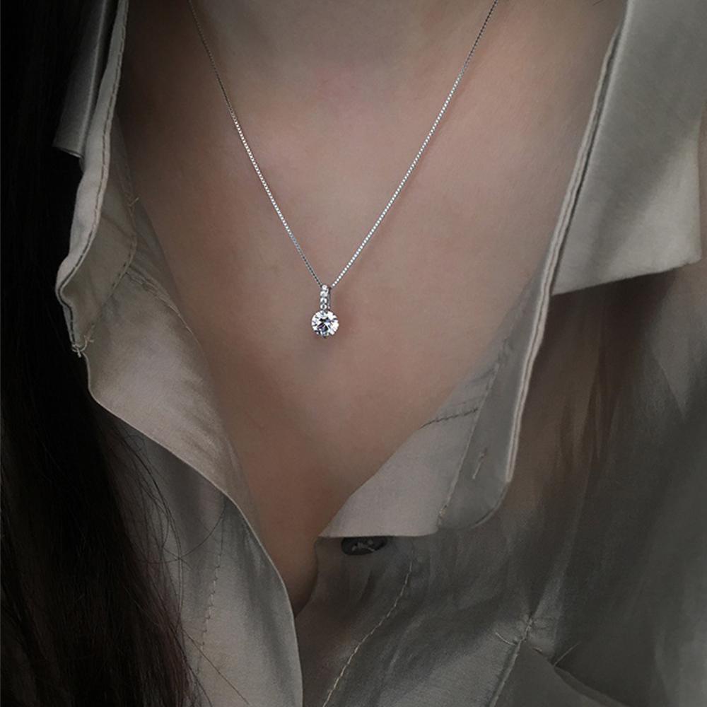 Dây Chuyền VANES1 AAA Mạ Bạc Đơn Giản Hợp Thời Trang|Vòng Cổ Choker Lấp Lánh Thanh Lịch