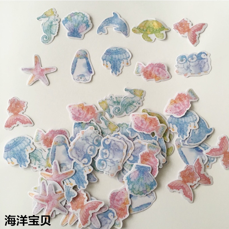 Set 70 miếng sticker họa tiết trang trí dễ thương cho điện thoại laptop, hình dán sticker cute anime