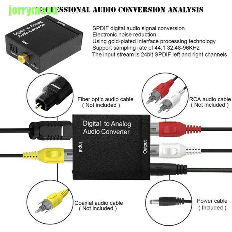 Bộ Thiết Bị Chuyển Đổi Âm Thanh Toslink Digital Sang Analog RCA L / R