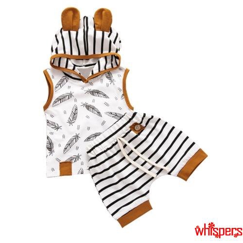 Bộ quần và áo hoodie thiết kế dễ thương dành cho trẻ sơ sinh