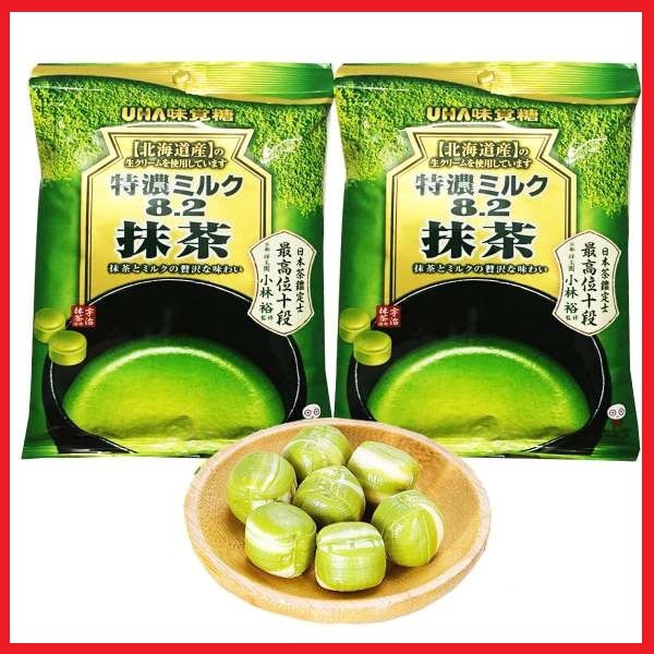 Combo 2 gói Kẹo trà xanh matcha UHA 8.2 Nhật Bản - 4902750898974