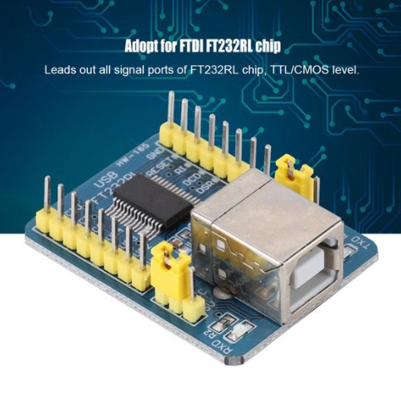 HW-165 FT232 Type B Female USB to Serial Port ule TTL/CMOS Level