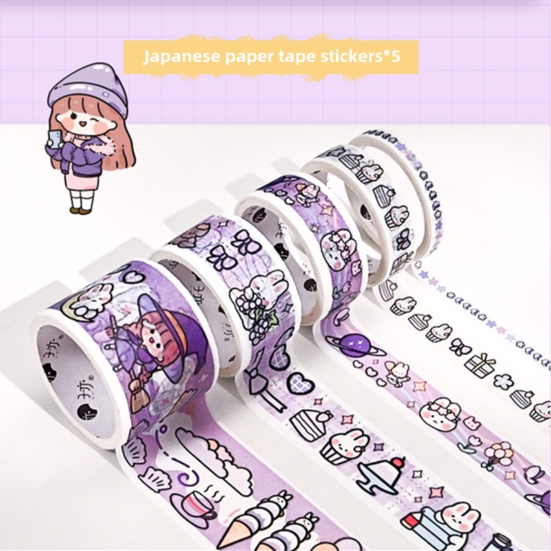 Bộ Sticker Dán Trang Trí Sổ Tay Hình Cô Gái Dễ Thương Dùng Làm Quà Tặng Sinh Nhật DIY