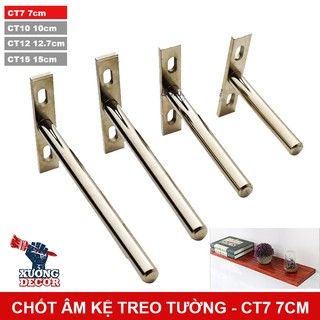 Chốt T đỡ kệ, tủ âm tường 7cm bộ 2 cái CT7 Hàng Cao Cấp