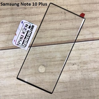 Dán Cường Lực Full Màn Hình Full Keo Samsung Note 10 Plus Khoét Lỗ Cảm Biển