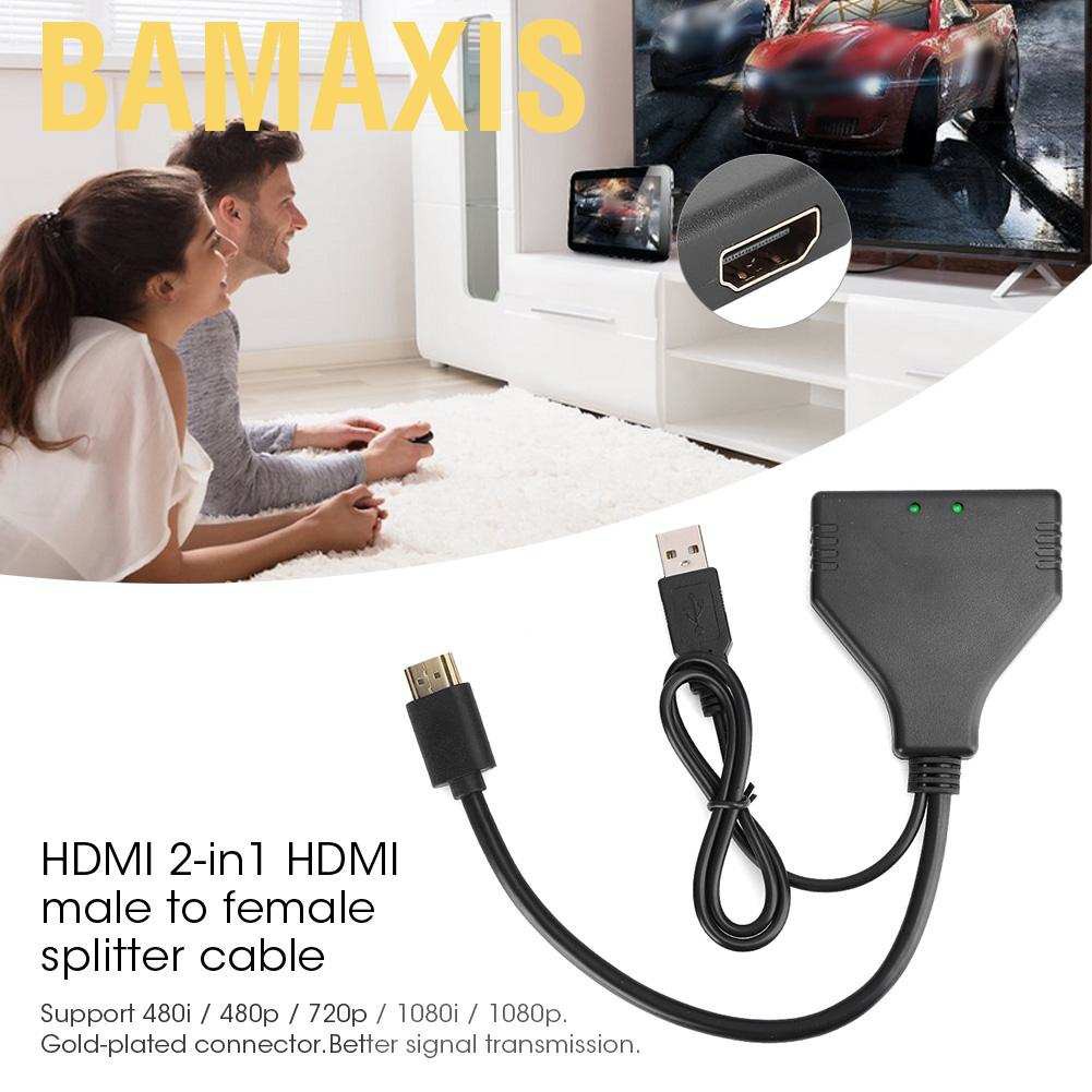 Cáp Chia Bamaxis Hdtv Mạ Vàng 1x2 Male Sang Out