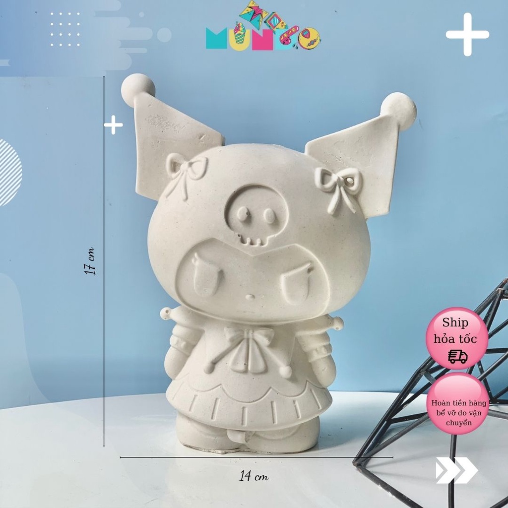Tượng Tô Màu Cao Cấp Chọn Mẫu SIZE XL Kuromi, Tượng Thạch Cao MUNDO