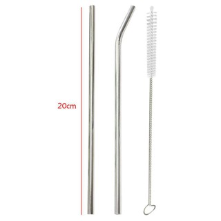 Ống Hút Kim Loại + cọ làm sạch