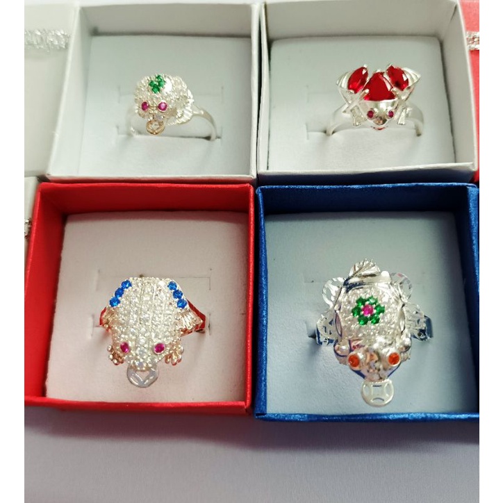 Nhẫn nữ cóc tài lộc bạc 925 vĩnh viễn bảo hành