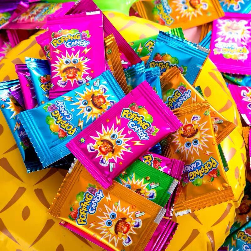 [ Trở về tuổi thơ ] Combo 1000g Kẹo Nổ Striking Popping Candy vị hoa quả ăn vặt đã nghiền