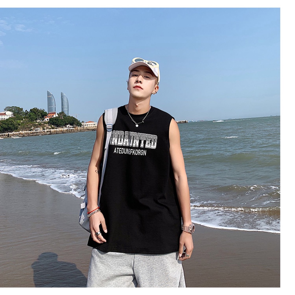 Áo Thun Thể Thao Không Tay Dáng Rộng Thiết Kế Mới Thời Trang Mùa Hè Theo Phong Cách Nhật Bản Có Size Từ M-5Xl