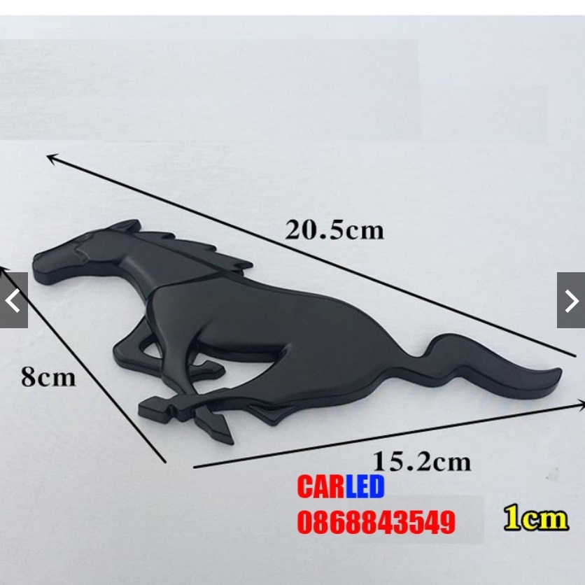 Logo 3D Mustang hình con ngựa cao cấp chuyên lắp mặt ca lăng các loại xe